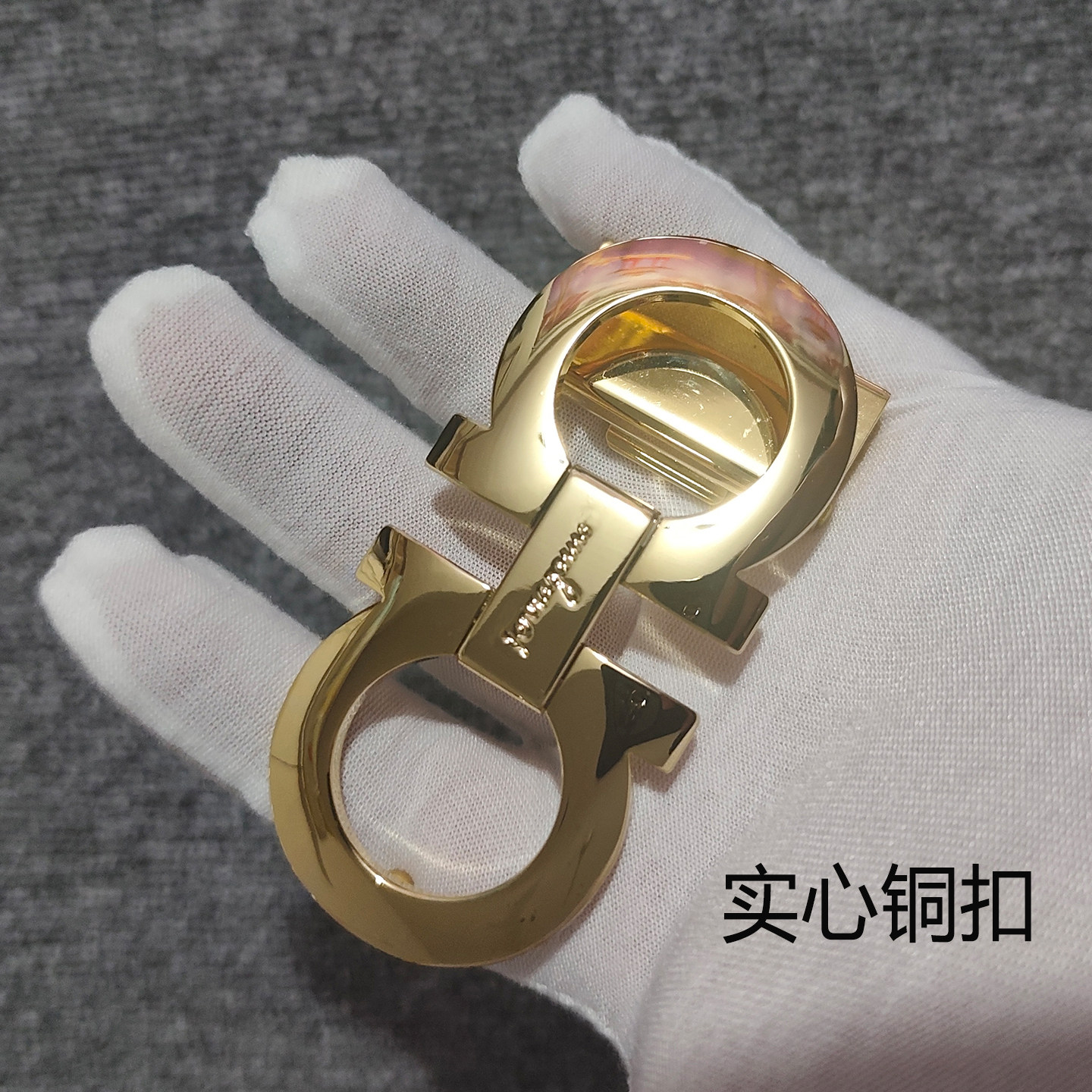 纯铜皮带扣头板扣双D替换单独购买腰带头8字扣头适用有孔打孔皮带