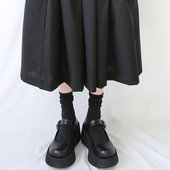 LO鞋 JUICE 一字型女软妹松糕厚底鞋 JK鞋 PARK法式 扣带厚底玛丽珍鞋