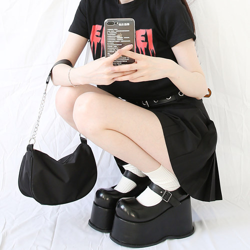 超厚底松糕玛丽珍鞋女