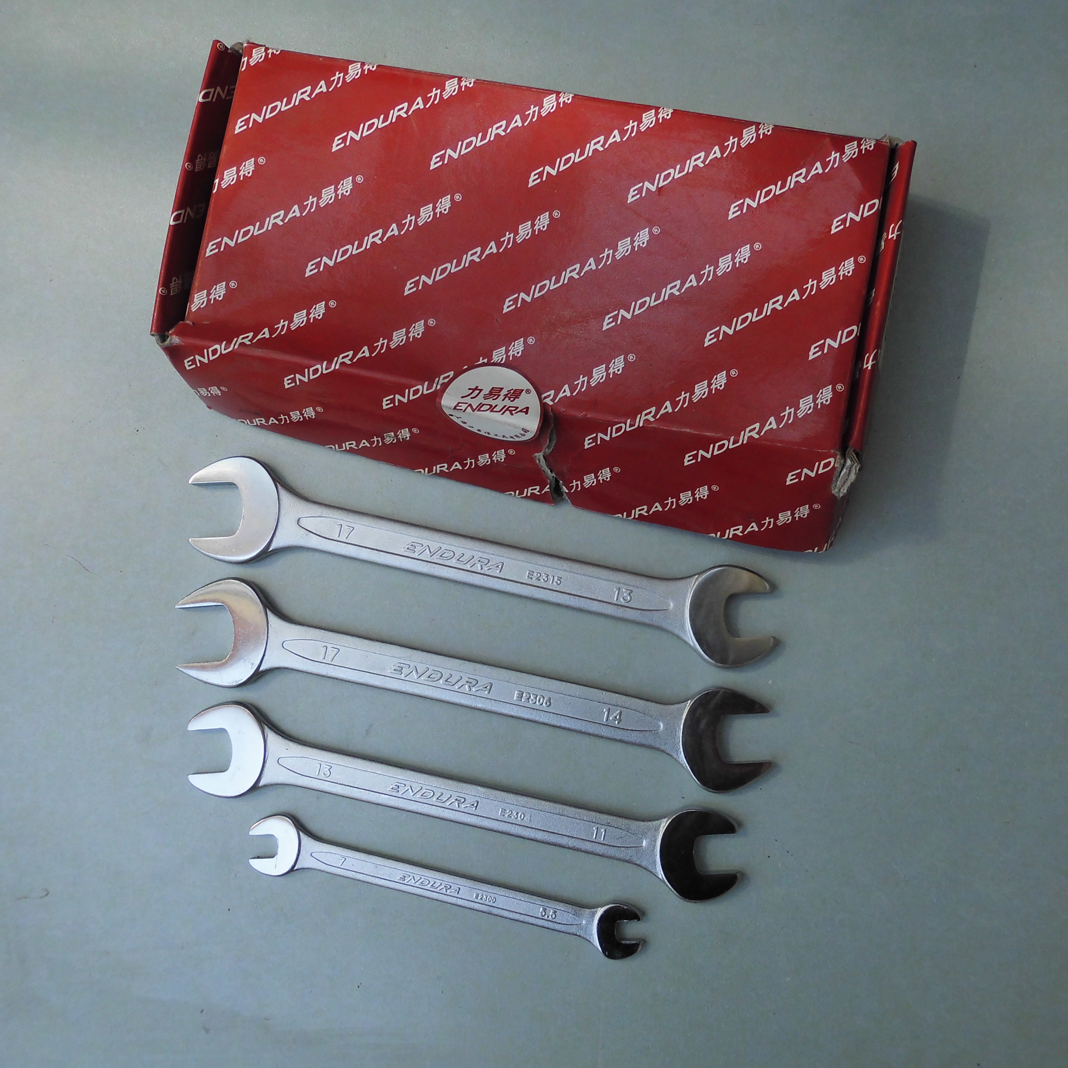 力易得双头开口扳手公制铬钒钢