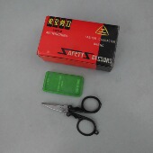 八十年代老货工字牌大号安全剪刀便携式 折叠剪迷你小剪刀旅行剪刀