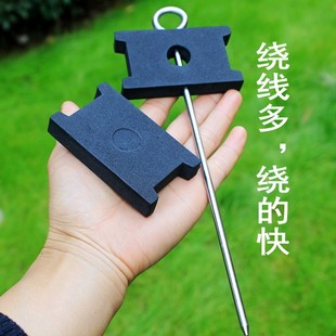 高品质不锈钢加粗地插超大绕线板大鱼绕线器手抛江钓大鱼固定插