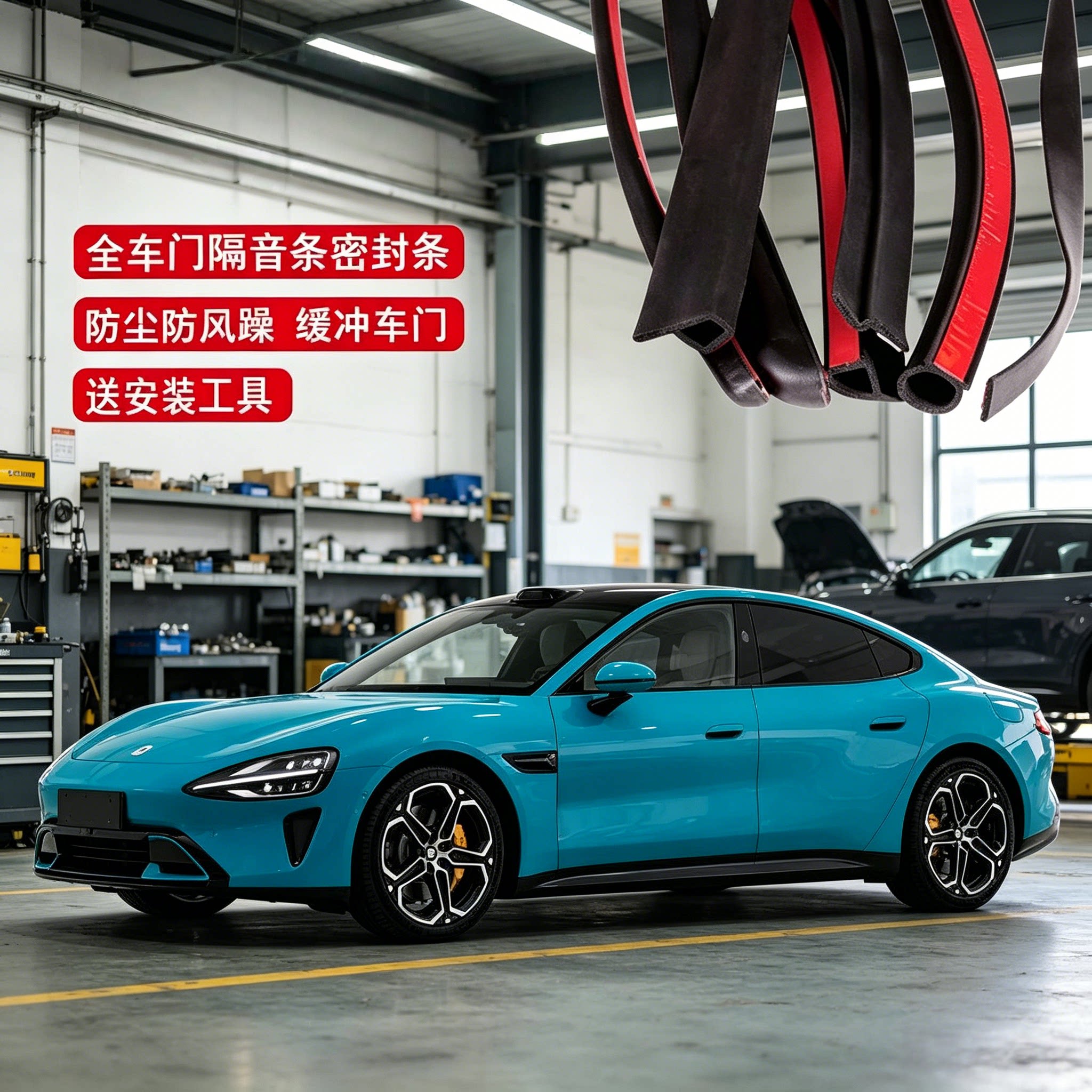 小米SU7专用汽车门密封条隔音条 改装配件用品降风躁防尘胶条