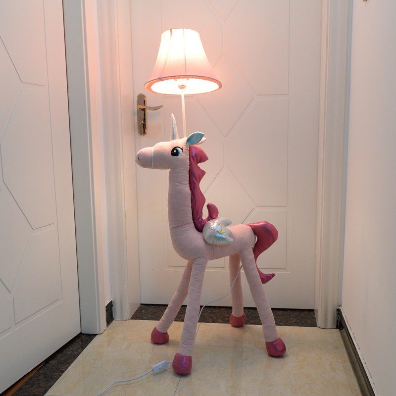 卡通台灯创意可爱儿童书房卧室床头灯女孩落地灯独角兽动物装饰灯