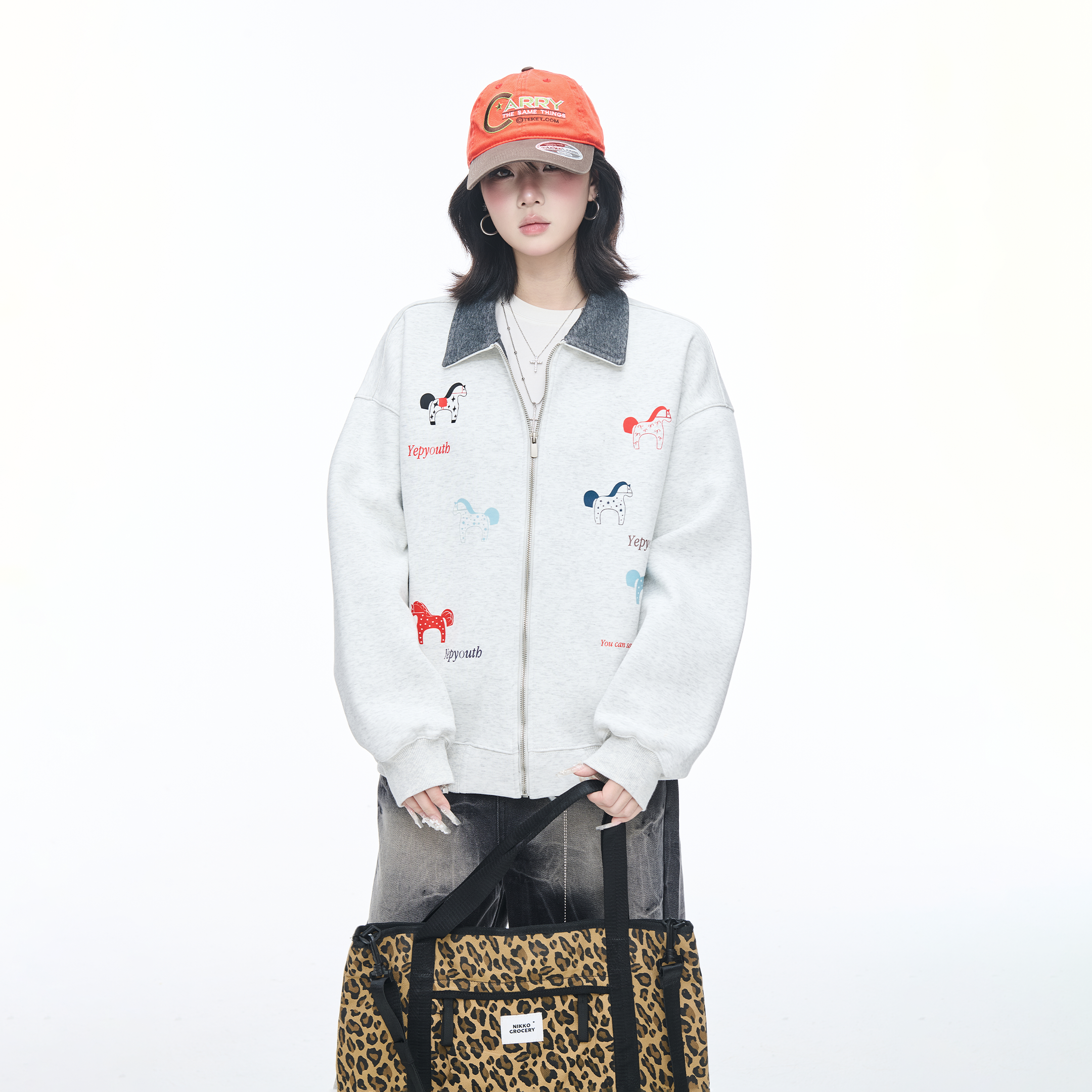 美式复古连帽开衫卫衣女春季2026新款卡通印花宽松休闲通勤短外套,女装/女士精品,卫衣/绒衫,淘宝优惠券,粉丝福利购,淘宝优惠卷