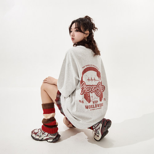 YEP潮牌印花短袖t恤女春夏