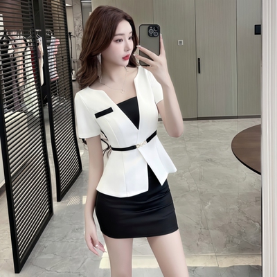 足疗按摩足浴技师工作服spa养生会所桑拿洗浴沐足酒店气质套装裙