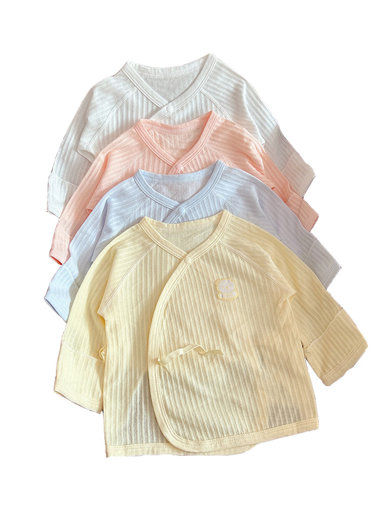 BABY COTTON TOPS LONG-SLEEVED HALF-BACKS MENS AND WOMENS BABIES THIN BONELESS CARDIGAN CLOTHES