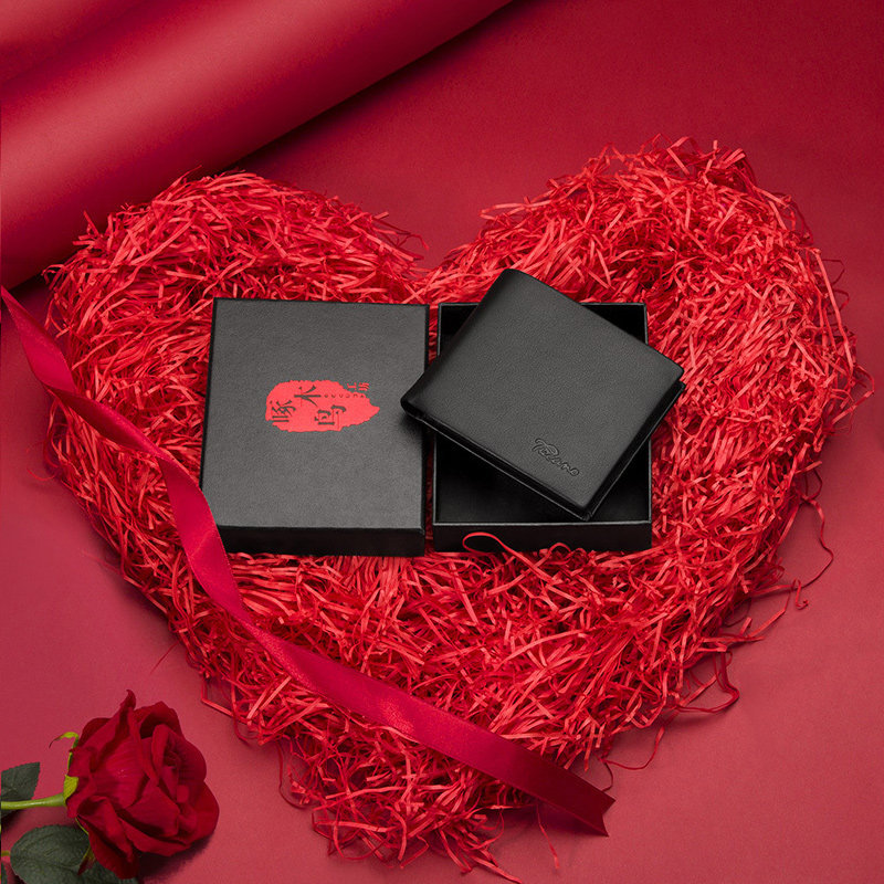 啄木鸟钱包男士短款真皮牛皮男款2020新款超薄潮牌皮夹定制刻字土