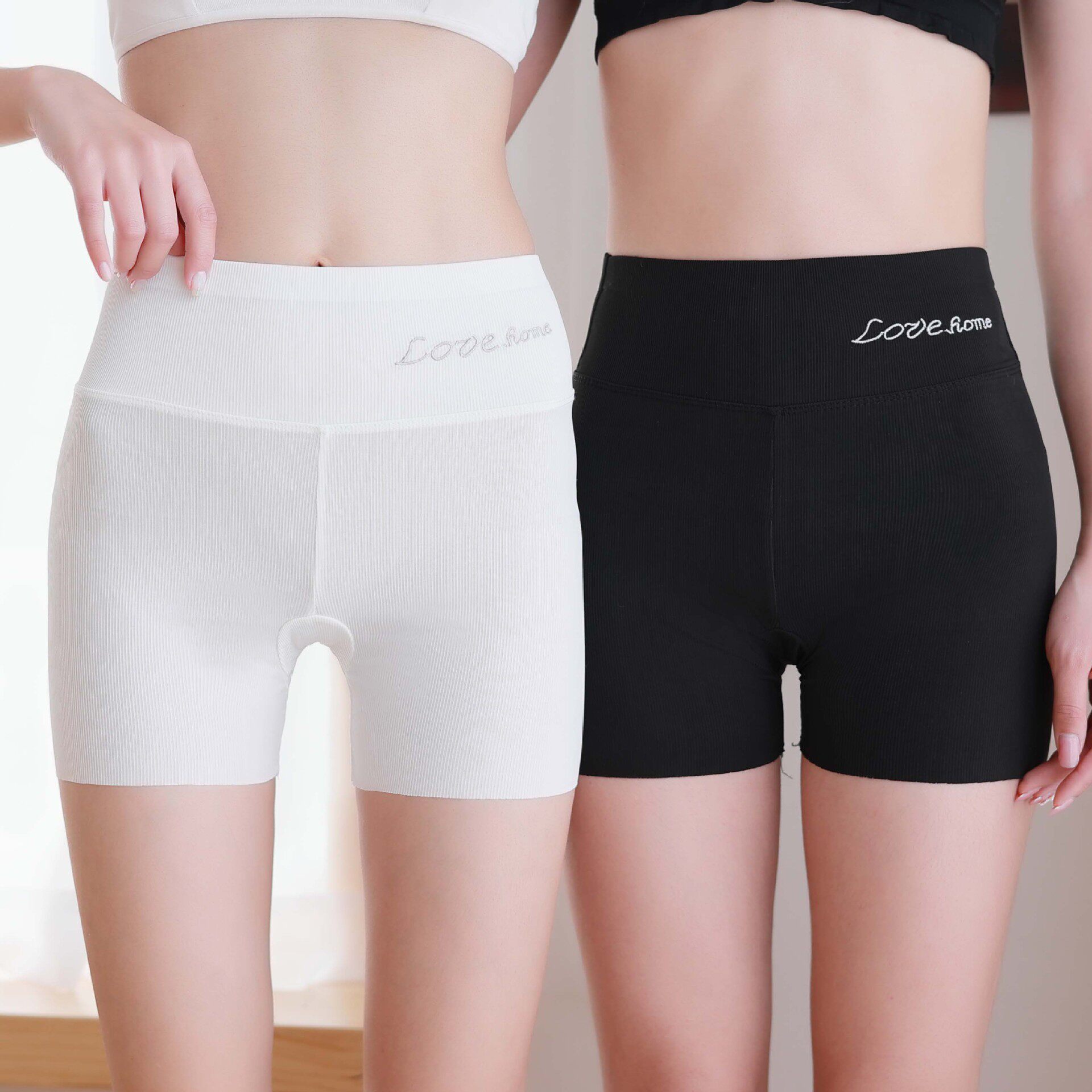 冰丝安全裤女夏天薄款防走光内裤二合一可外穿收腹打底短裤不卷边