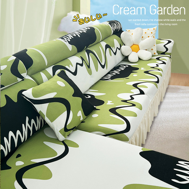 新款贵妃沙发套罩全包一体式防滑卍能套防猫抓四季通用沙发保护套