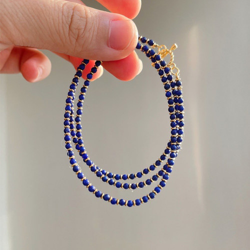 青金石项链极细锁骨链男女新中式