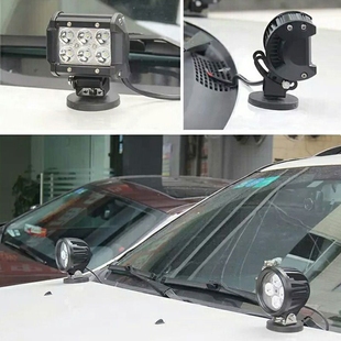 车顶灯强磁支架车顶长条射灯固定包胶强磁支架磁铁支架底座包胶