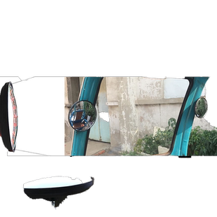 三轮摩托车配件大全快递三轮车后视镜反光镜倒车镜圆凸镜改装通用