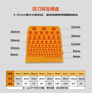 车间工具刀具整理架插铣刀杆收纳盒大小钻头er夹头筒夹批咀存储架
