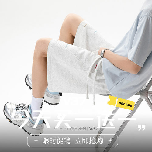 美式中性风休闲短裤男