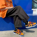 Мужские ретро летние универсальные брендовые штаны, свободный прямой крой