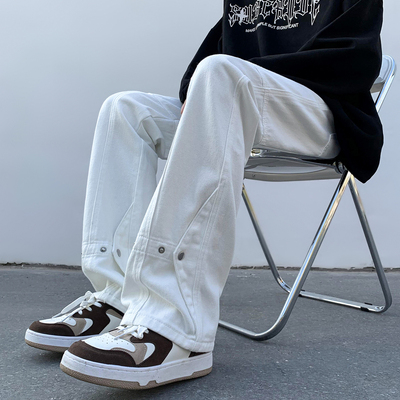 cleanfit白色牛仔裤男