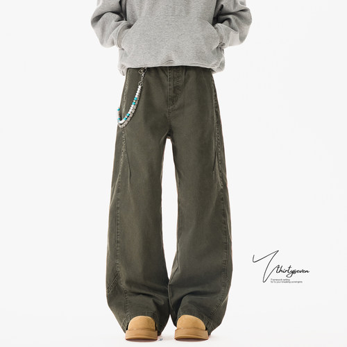 高街vintage解构剪裁工装裤男款