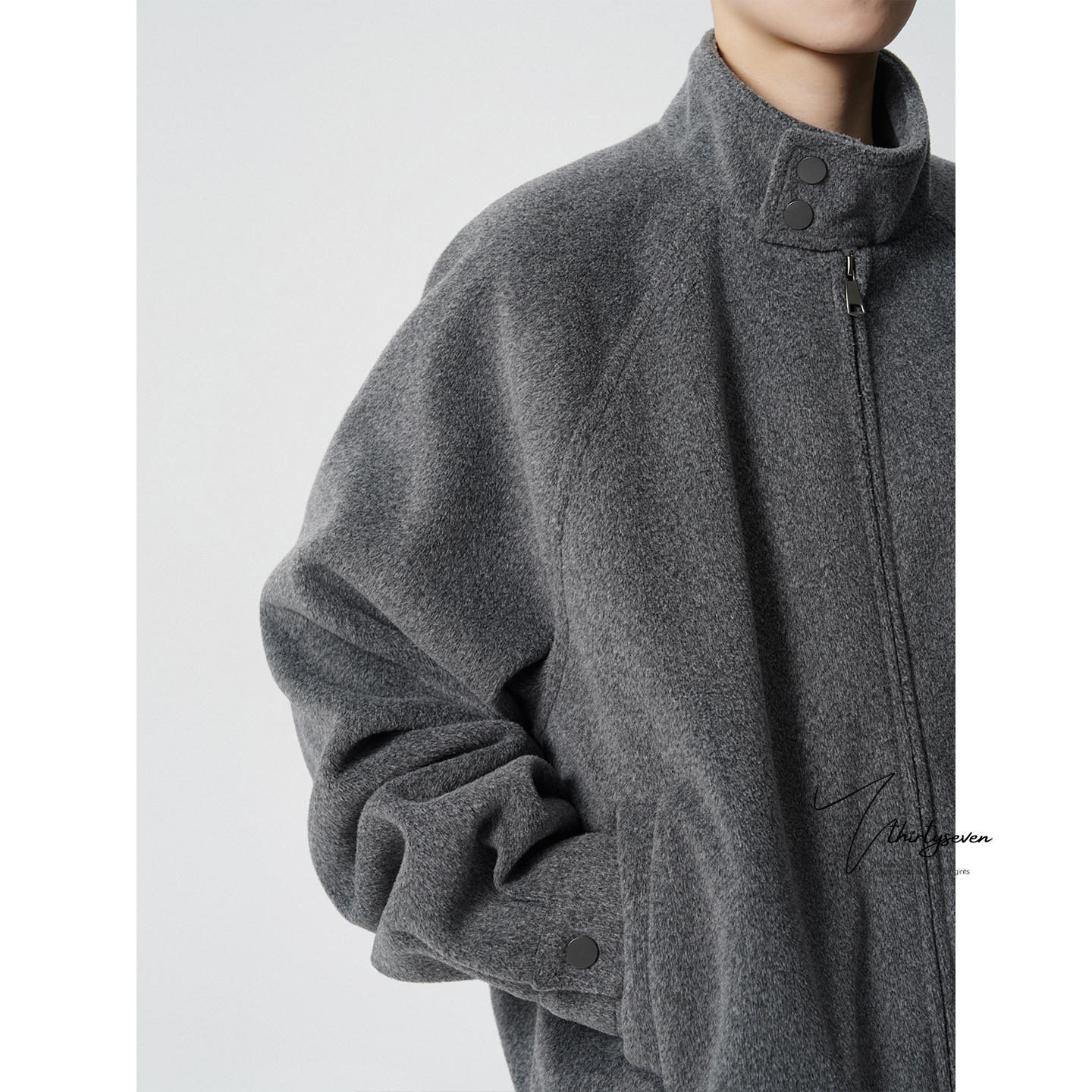 V37美式潮流小众毛呢夹克