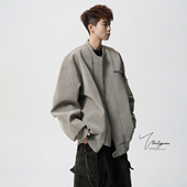 夹克高街加棉保暖短款 潮牌拉链工装 外套 vintage棒球服男春季 美式