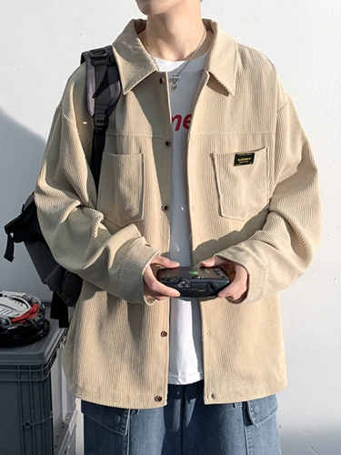 Вельветовая рубашка, осенняя куртка для отдыха, в американском стиле