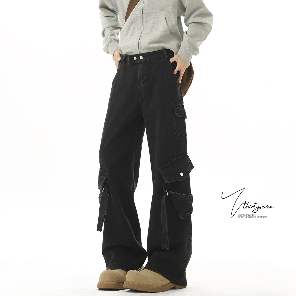 V37多口袋工装裤子男202