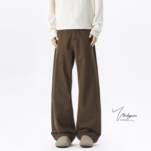 美式cleanfit阔腿工装裤子男