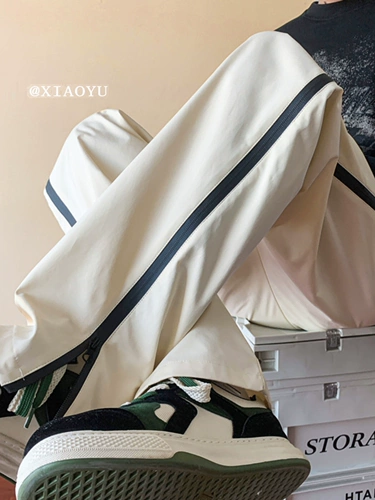 Альпинистские осенние спортивные штаны, в американском стиле, свободный прямой крой, подходит для подростков