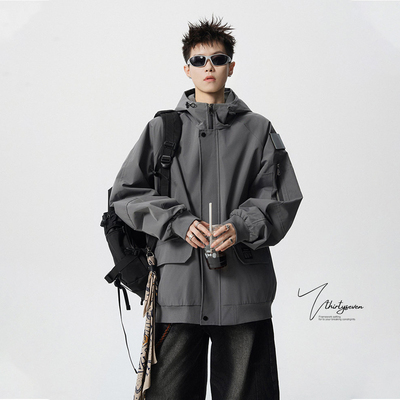 户外防风工装冲锋夹克外套