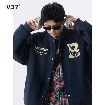 V37美式棒球服外套飞行员夹克