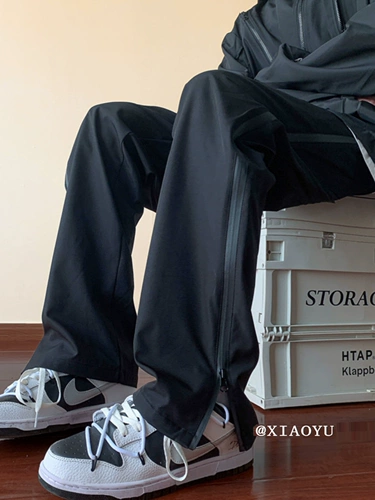 Альпинистские осенние спортивные штаны, в американском стиле, свободный прямой крой, подходит для подростков