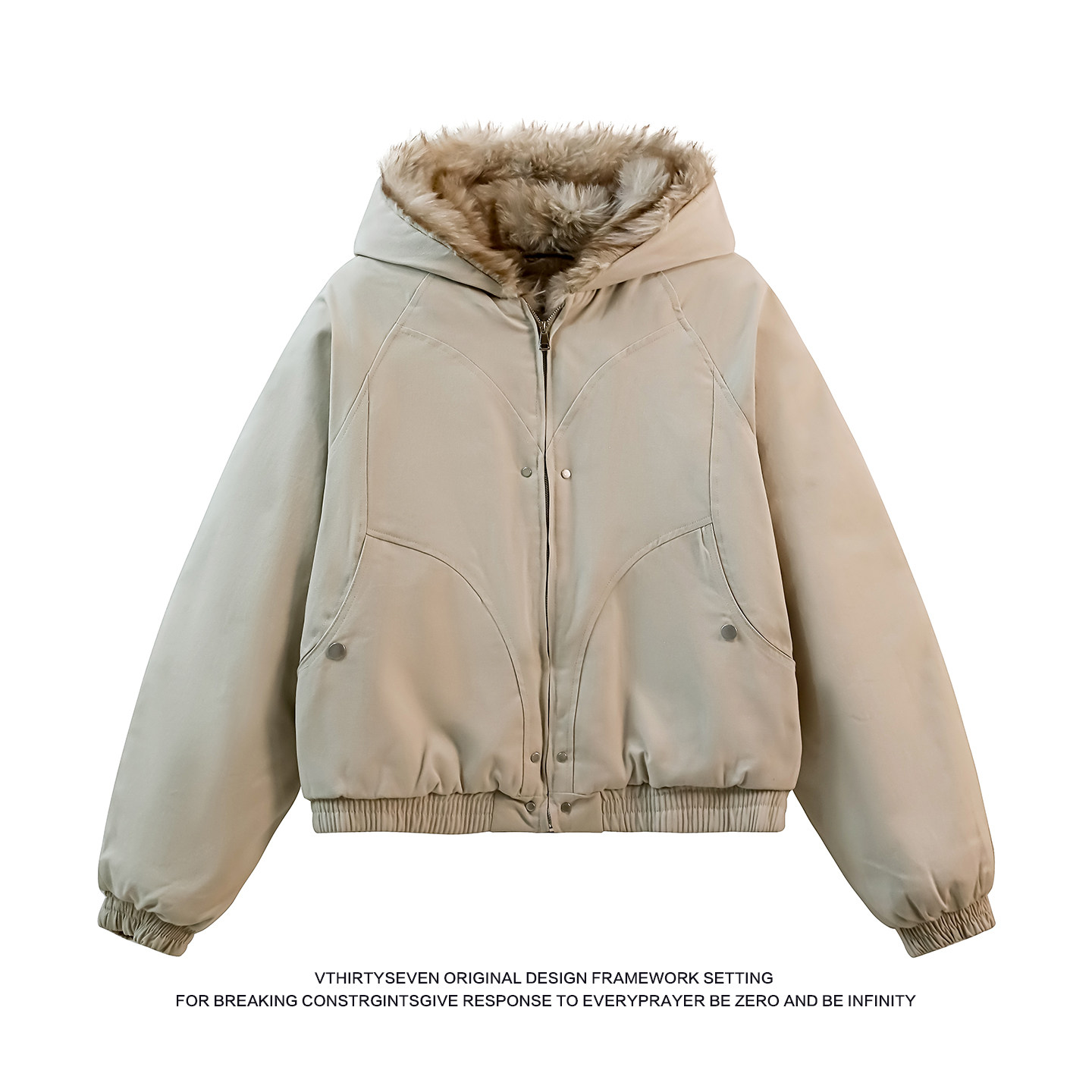 V37美式潮牌复古短款座山雕棉服男冬季情侣休闲加厚大码连帽棉衣