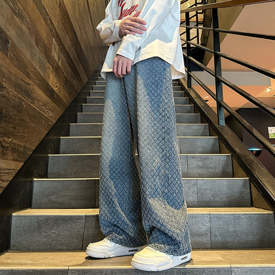 星空纹牛仔裤男2024新款小众