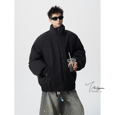 美式重磅bomber棉衣男秋季