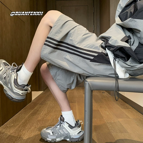 Tide, быстросохнущие летние шорты, спортивные трендовые штаны, в американском стиле, оверсайз