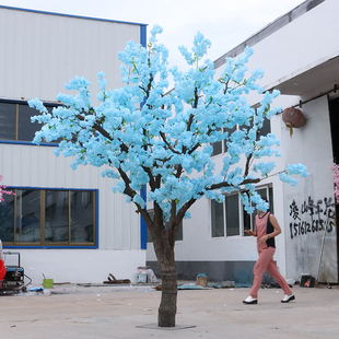 仿真樱花树仿真树桃花树假树年会许愿树酒店大堂商场酒吧装 饰