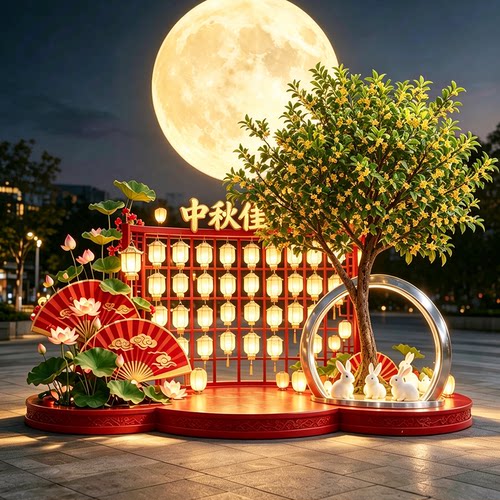 中秋节金桂飘香桂花树节日装饰树