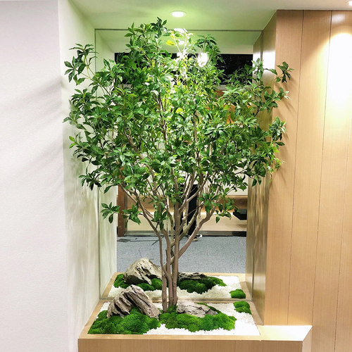 商场客厅绢花绿榕大型包邮植物