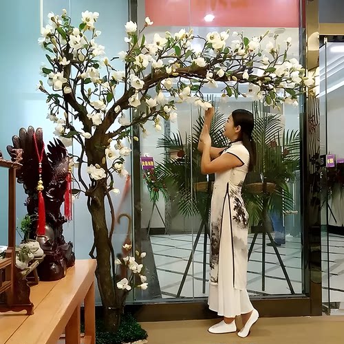 仿真许愿树客厅装饰摆放玉兰树