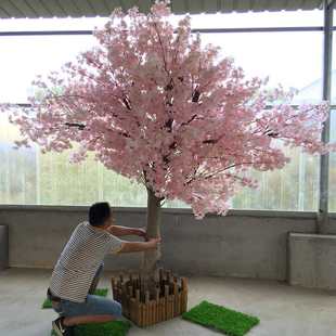 包邮 饰仿真桃花树 仿真樱花树许愿树假树梅花树酒店道具客厅婚庆装