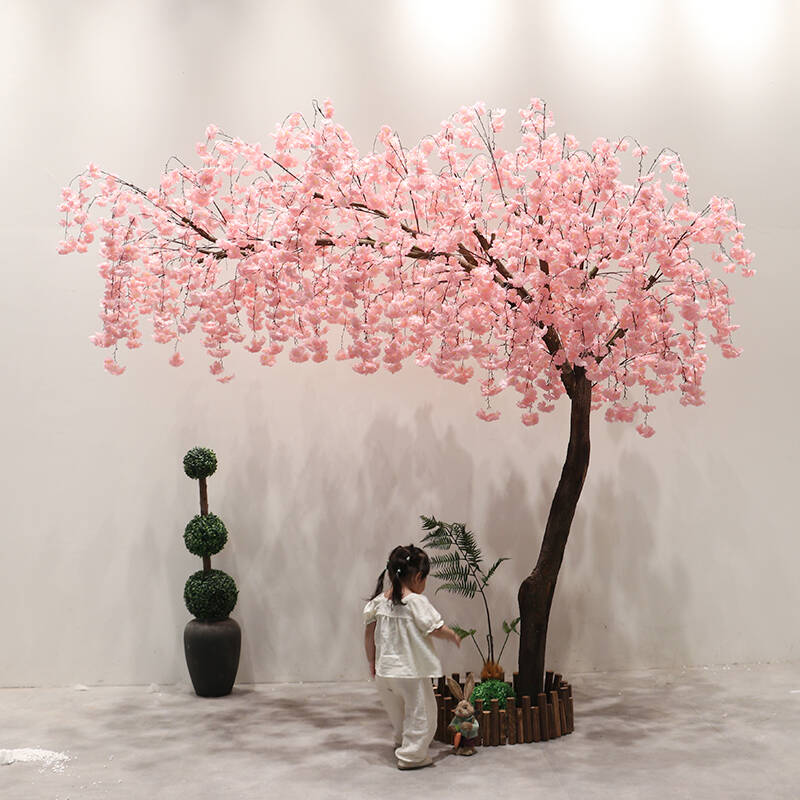 垂吊仿真樱花树室内外摆放假桃花树植物许愿树婚庆新年许愿树大型