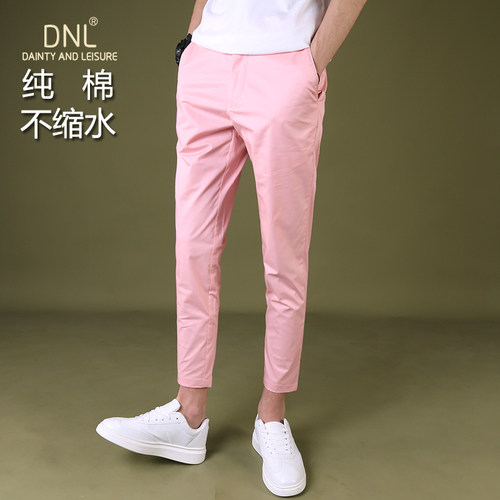 纯棉九分裤休闲裤DNL修身韩版