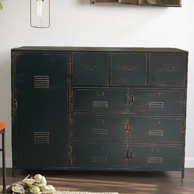 复古工业风创意餐边收纳柜