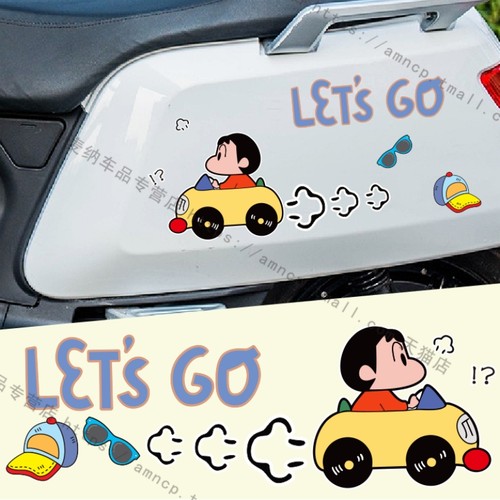 电动车汽车贴纸蜡笔小新防水卡通