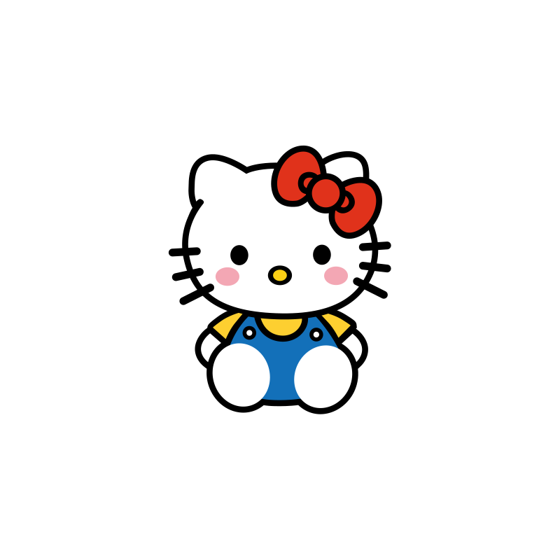 可爱卡通Hello kitty猫摩托电动车贴纸划痕遮挡头盔装饰防水贴画