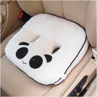 德纳里 汽车头枕可爱卡通护颈枕 车枕车用腰靠垫 熊猫头枕 抱枕被