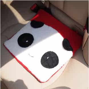 德纳里 汽车头枕可爱卡通护颈枕 车枕车用腰靠垫 熊猫头枕 抱枕被