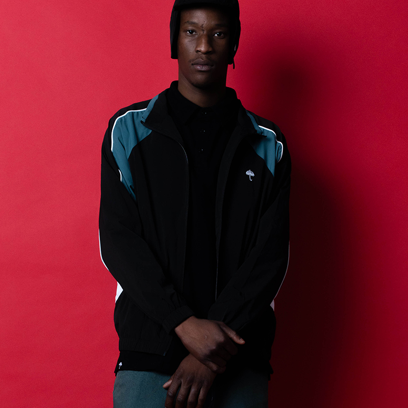 【法国】HELAS 25WIN READY TRACKSUIT JACKET黑绿拼色运动夹克