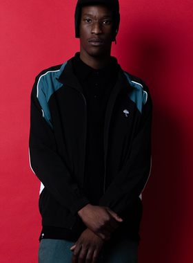 【法国】HELAS 25WIN READY TRACKSUIT JACKET黑绿拼色运动夹克